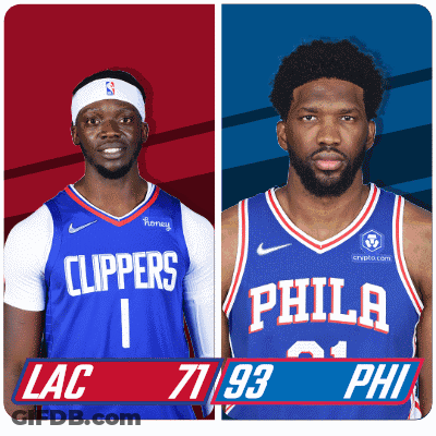 Basketball Players From Clippers And Philadelphia GIF