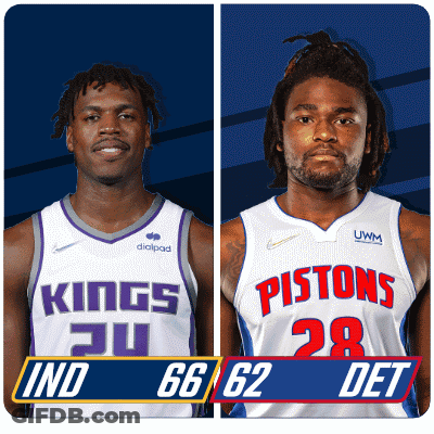 Basketball Players From Kings And Pistons GIF