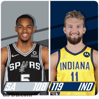 Basketball Players From Spurs And Indiana GIF