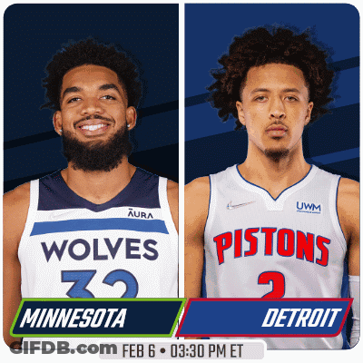 Basketball Players From Wolves And Pistons GIF
