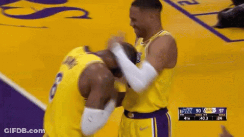 Basketball Players Hugging GIF