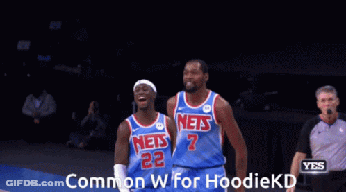 Basketball Players In Blue Nets Uniform Laughing GIF
