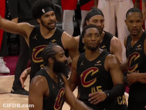 Basketball Players In Cliffs Jerseys GIF