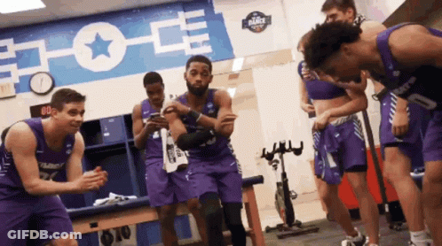 Basketball Players In Locker Room GIF