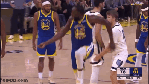 Basketball Players In Warriors Jersey GIF