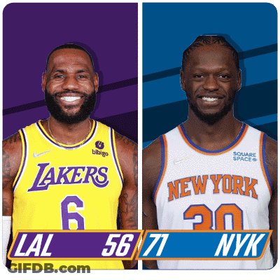 Basketball Players Lakers And Knicks GIF