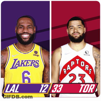 Basketball Players Lakers And Raptors GIF