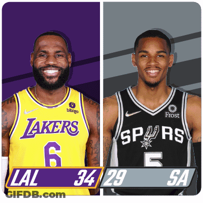 Basketball Players Lakers And Spurs GIF