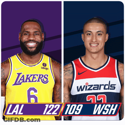 Basketball Players Lakers And Wizards GIF