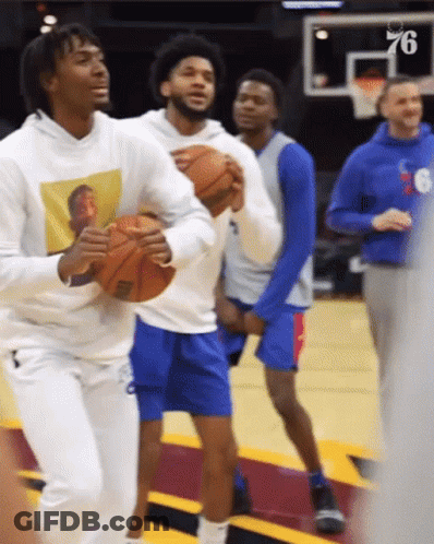 Basketball Players On Court Number 76 GIF
