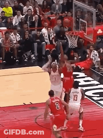 Basketball Players On Court With Crowd GIF