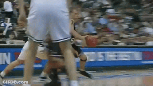 Basketball Players On Court With In Sign GIF