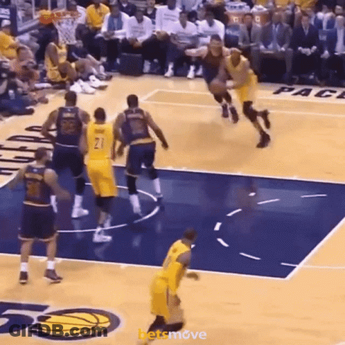 Basketball Players On Court With Number 50 GIF