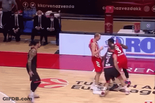 Basketball Players Playing Game GIF