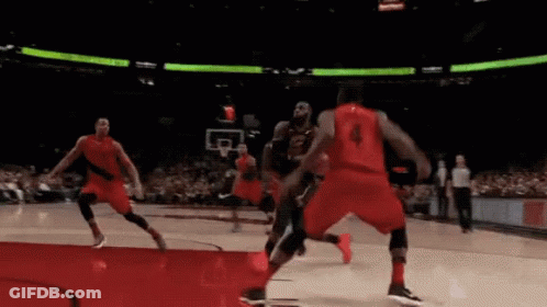 Basketball Players Playing Game Number 4 GIF