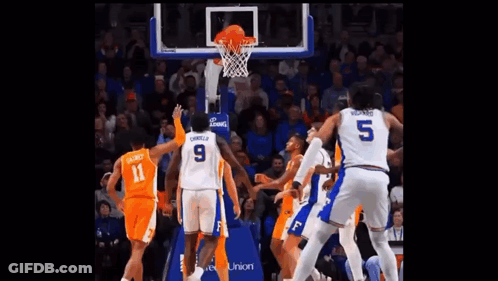 Basketball Players Playing, Number 5 Jersey GIF