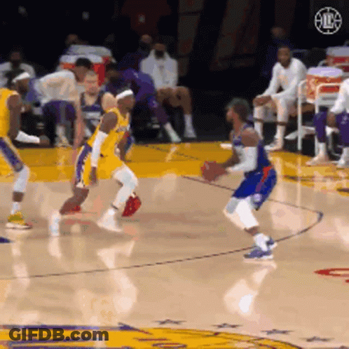 Basketball Players Playing On Court GIF
