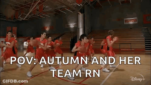 Basketball Players Playing On Court In Gym GIF