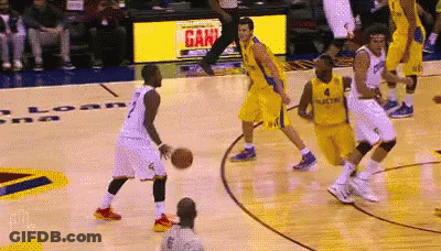 Basketball Players Playing With Gan Sign GIF