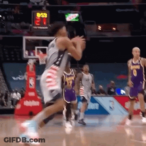 Basketball Players Playing With Scoreboard 21 GIF
