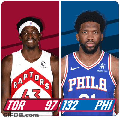 Basketball Players Raptors And Phillies GIF