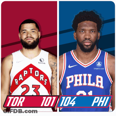 Basketball Players Raptors And Phillies GIF
