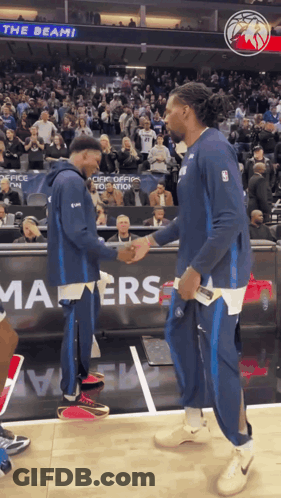 Basketball Players Shake Hands GIF