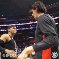 Basketball Players Shaking Hands GIF