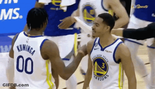 Basketball Players Shaking Hands On Court GIF