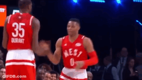 Basketball Players Shaking Hands On Court GIF
