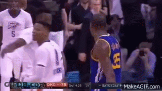 Basketball Players Standing In Stadium GIF