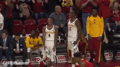 Basketball Players Standing Next To Each Other GIF