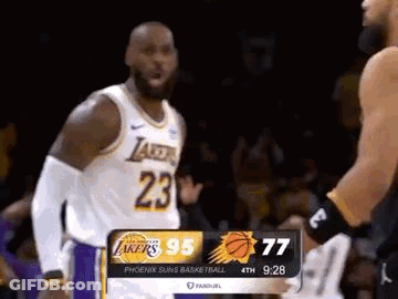 Basketball Players Standing Next To Each Other GIF