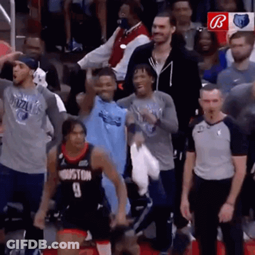 Basketball Players Standing On Court GIF