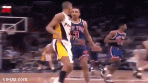 Basketball Players Standing On Court GIF