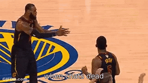 Basketball Players Talking On Court GIF