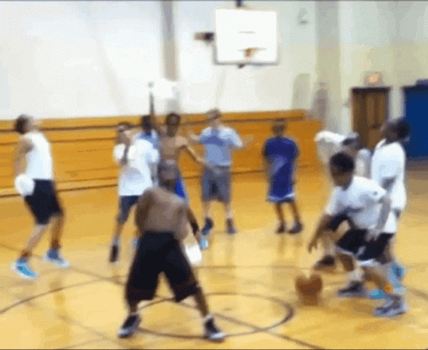 Basketball Players Turn Up Dancing GIF