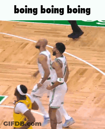 Basketball Players With Boing Boing Boing GIF