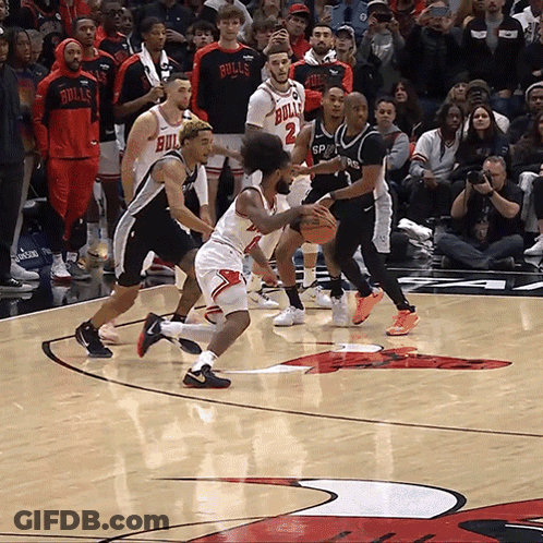 Basketball Players With Bulls Shirt GIF