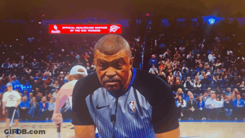 Basketball Referee At Official Healthcare Partner Sign GIF