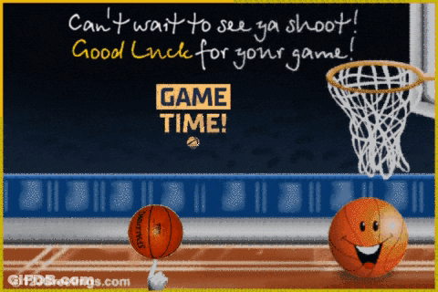 Basketball Through Hoop Game Time GIF