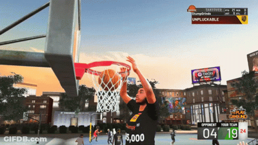 Basketball Video Game Dunk GIF