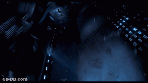 Bat Flying In Dark Room With Lights GIF