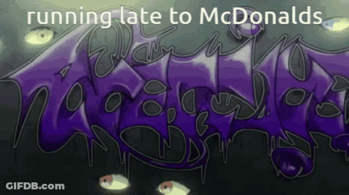 Bat Running Late To Mcdonalds GIF