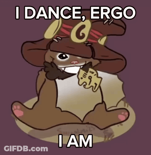 Bat Saying I Dance Ergo I Am GIF