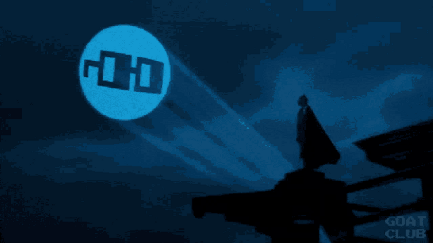 Bat Signal Cool Shades Logo GIF