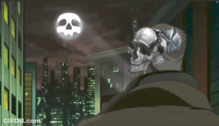 Bat Signal Skull Edition GIF