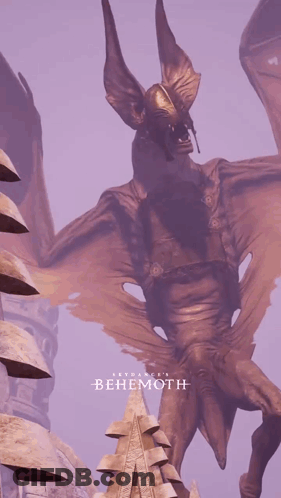 Bat Statue With Behemoth GIF