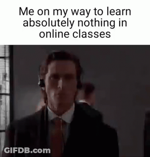 Bateman American Psycho Learning In Class GIF