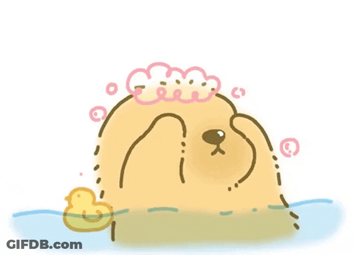 Bathing Otter Animation GIF